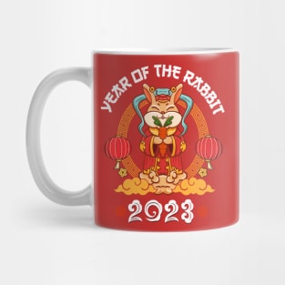 Yin Yan Dabbing Rabbit Chinese New Year 2023 Men Women Kid Mug